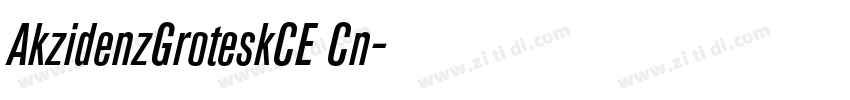 AkzidenzGroteskCE Cn字体转换